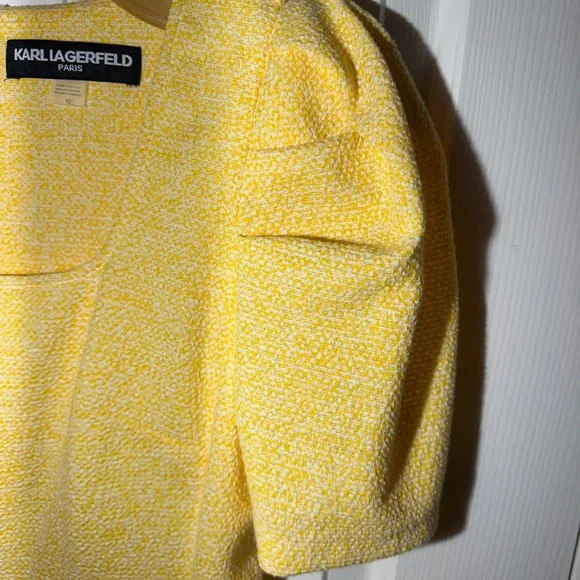 Karl Lagerfeld Yellow Puff Sleeve Mini Dress - Picture 8 of 11
